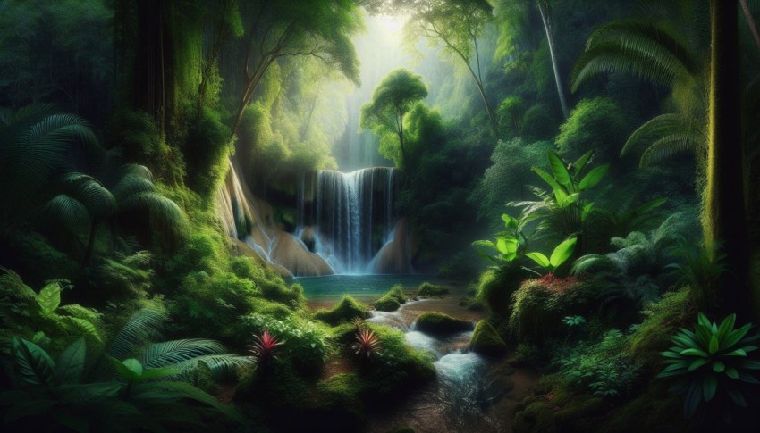 Take a picture of a hidden waterfall tucked away in the jungle 6