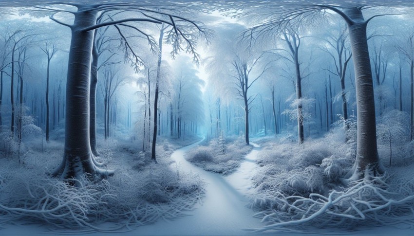 Snap an image of the first snowfall on a quiet woodland trail 9