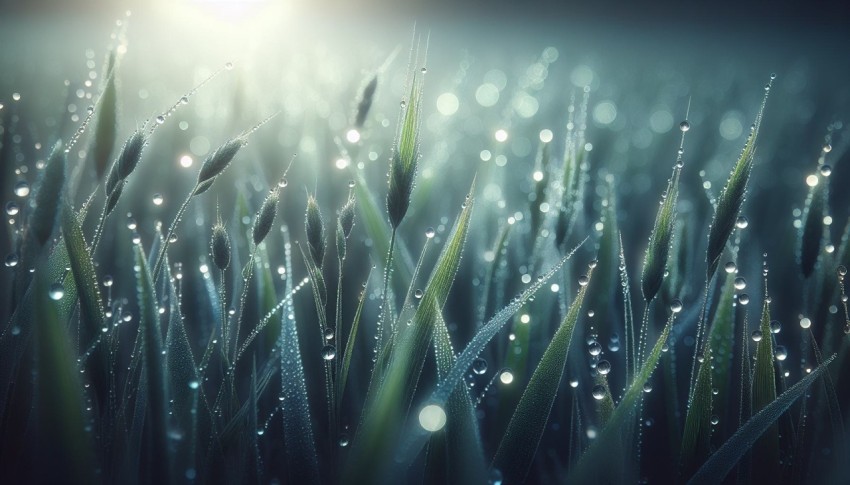 Take a macro photograph of morning dew on grass 9