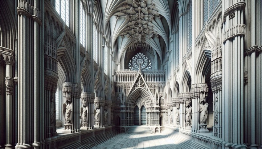 Photograph the intricate details of Gothic cathedral architecture  4