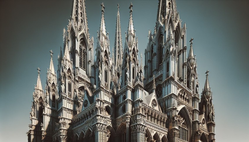 Photograph the intricate details of Gothic cathedral architecture  12