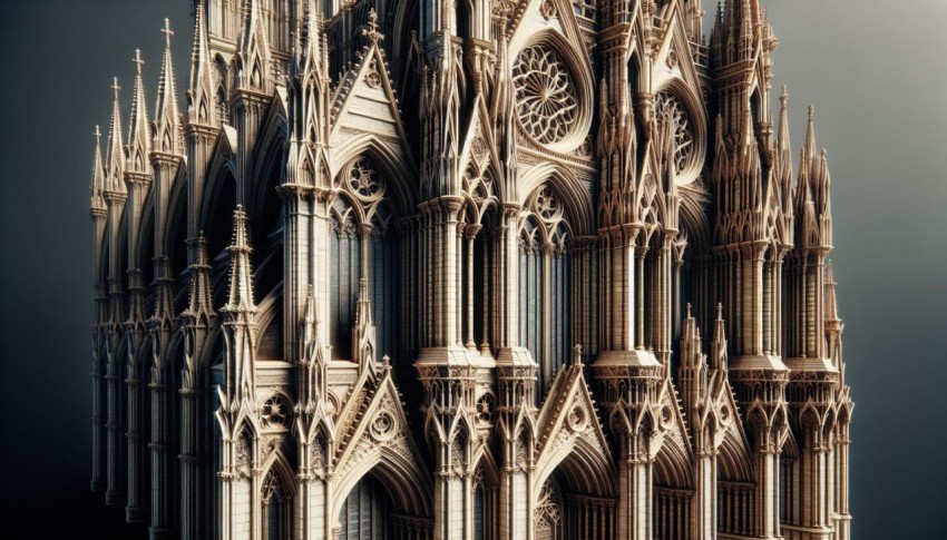 Photograph the intricate details of Gothic cathedral architecture  15