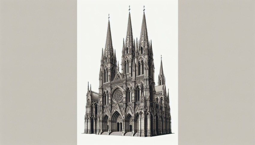 Photograph the intricate details of Gothic cathedral architecture  16