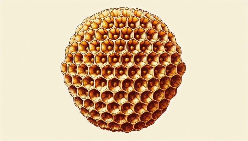 Photograph the geometric patterns of a honeycomb in a beehive 8