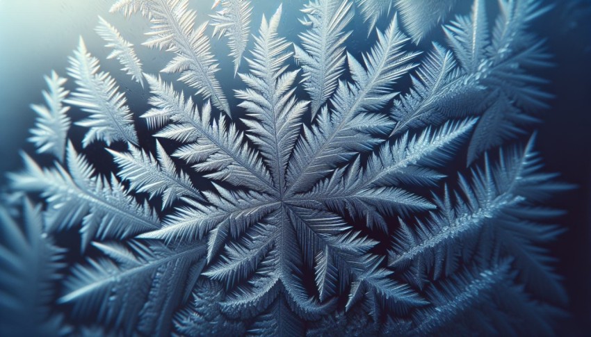 Take a macro shot of crystals forming on a window on a frosty morning 8