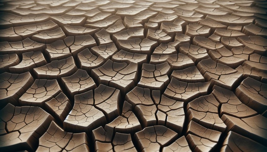 Photograph the asymmetry of cracked earth in a dry desert 2