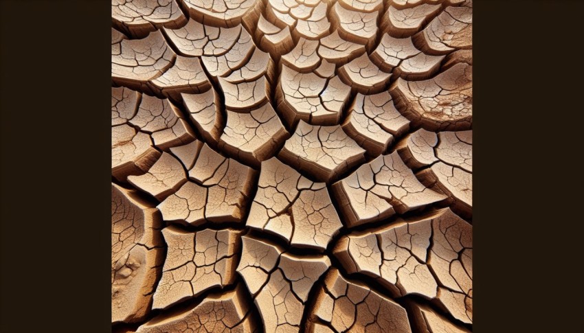 Photograph the asymmetry of cracked earth in a dry desert 5