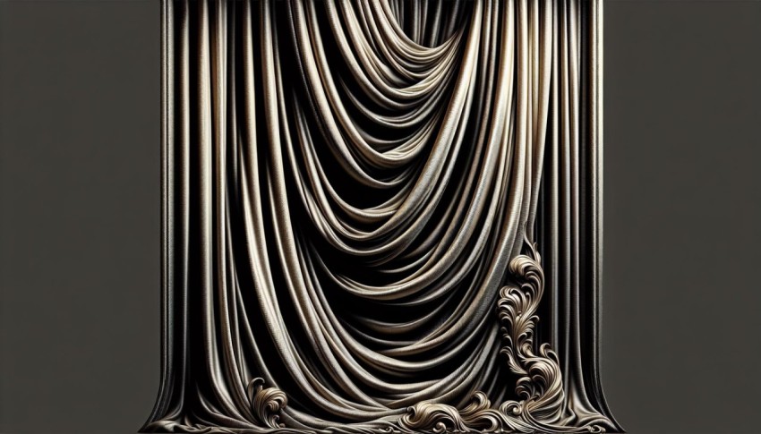 Capture the cascading folds of a velvet curtain 2