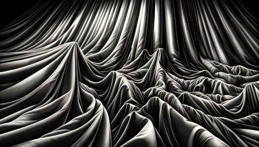 Capture the cascading folds of a velvet curtain 3