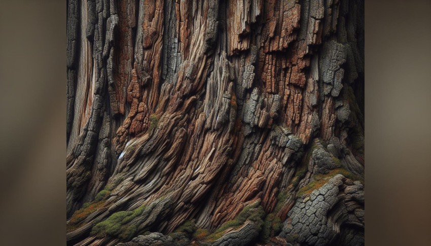 Take a detailed photo of the bark on an ancient tree 1