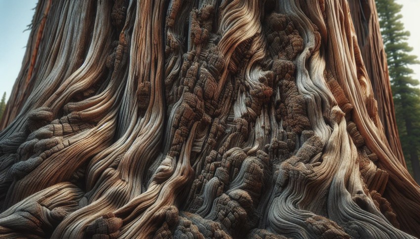 Take a detailed photo of the bark on an ancient tree 6