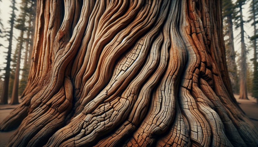 Take a detailed photo of the bark on an ancient tree 9
