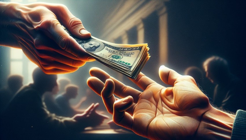 Capture a close up of hands exchanging money 9