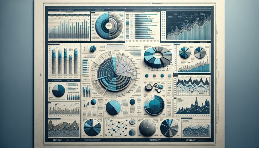 Image of a detailed financial report with graphs and data analysis 3