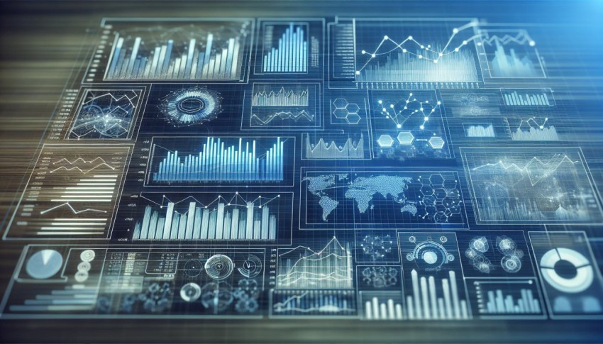 Image of a detailed financial report with graphs and data analysis 9