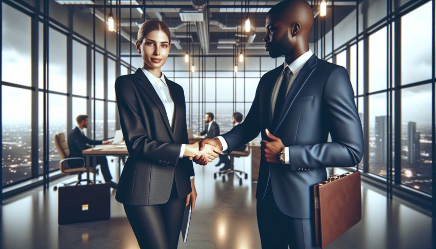 Photograph a handshake between two business people closing a deal 3