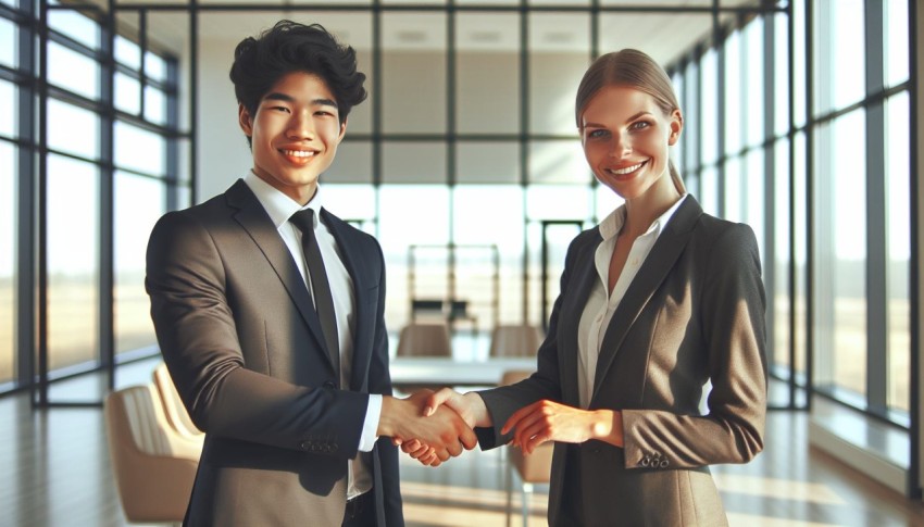 Photograph a handshake between two business people closing a deal 6