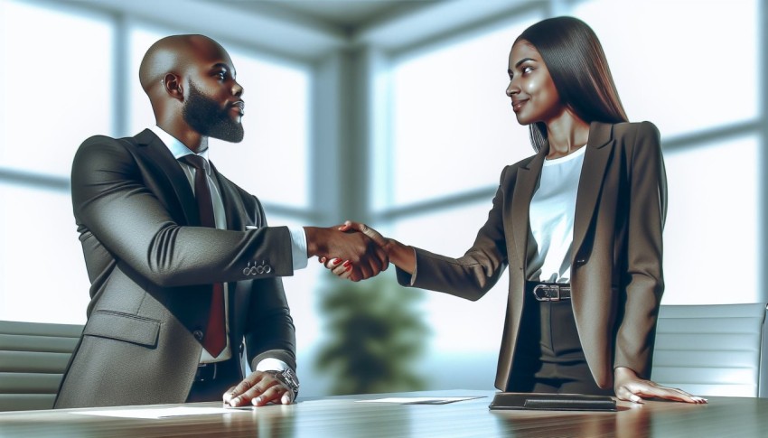 Photograph a handshake between two business people closing a deal 7