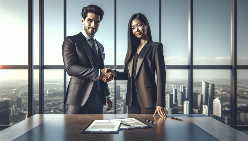 Photograph a handshake between two business people closing a deal 8