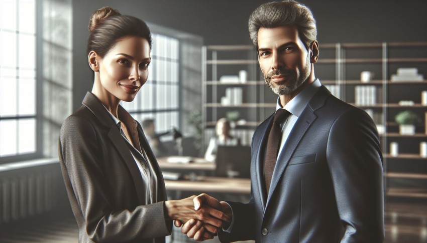 Photograph a handshake between two business people closing a deal 9