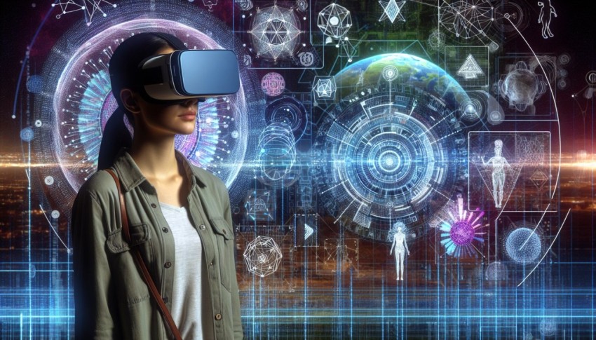 Capture a person wearing virtual reality goggles immersed in a digital world 6