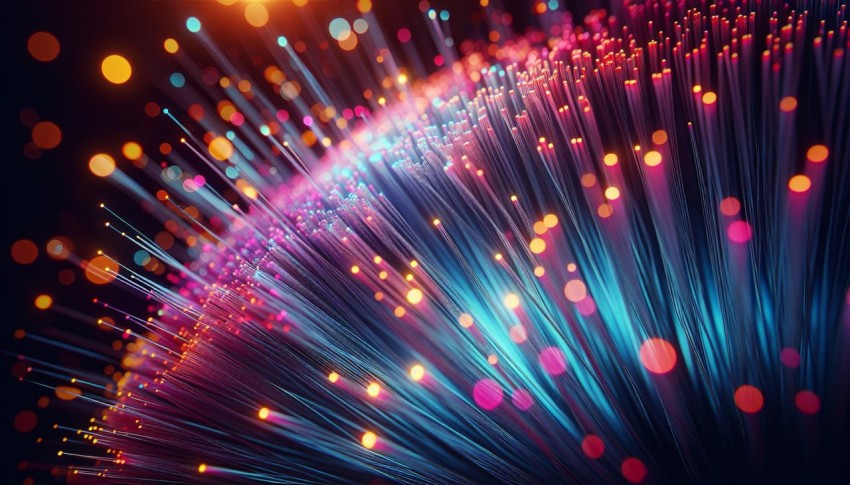 Take a creative shot of fiber optic cables and their vibrant colors 10