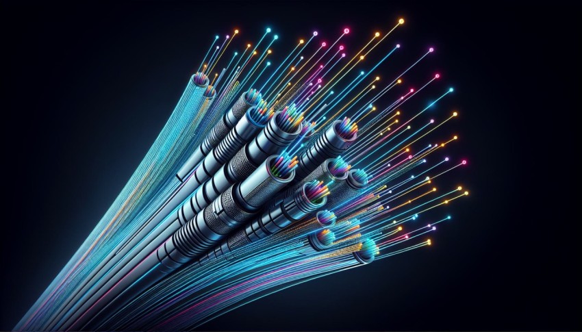 Take a creative shot of fiber optic cables and their vibrant colors 9