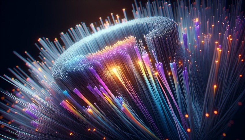 Take a creative shot of fiber optic cables and their vibrant colors 8