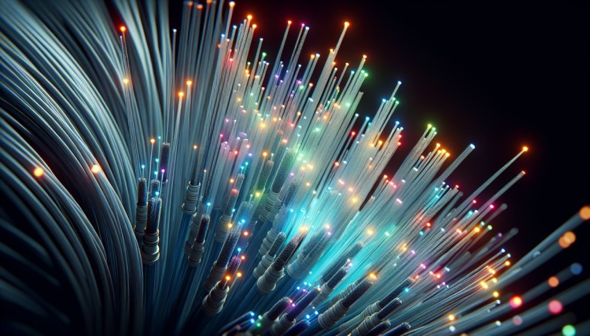 Take a creative shot of fiber optic cables and their vibrant colors 7