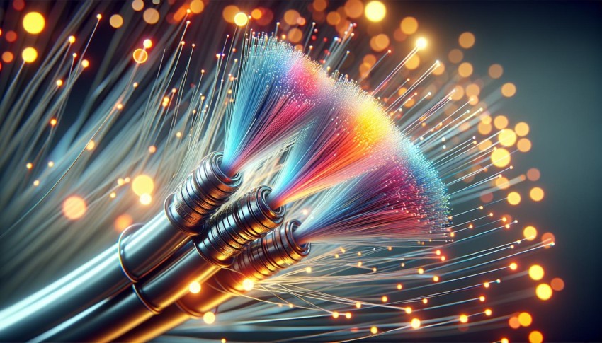 Take a creative shot of fiber optic cables and their vibrant colors 5