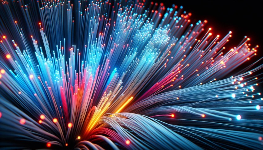 Take a creative shot of fiber optic cables and their vibrant colors 4