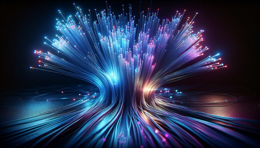 Take a creative shot of fiber optic cables and their vibrant colors 2