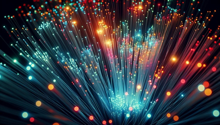 Take a creative shot of fiber optic cables and their vibrant colors 1