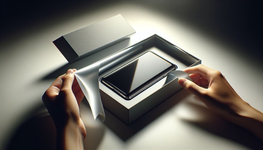 Document the unboxing of the latest high tech gadget in a minimalistic setting 8