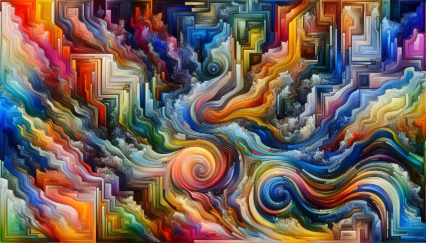 Abstract Tapestry  Weaving Colors and Imagination