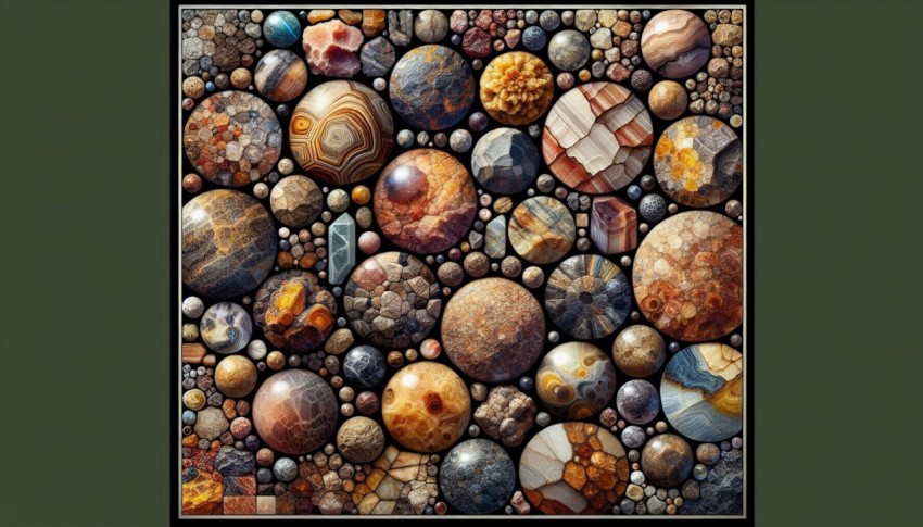 Mineral Mosaic  A Collage of Earth’s Stony Textures