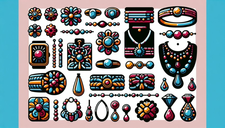 เครื่องประดับ Jewelry พื้นหลังขาว  graphic white background