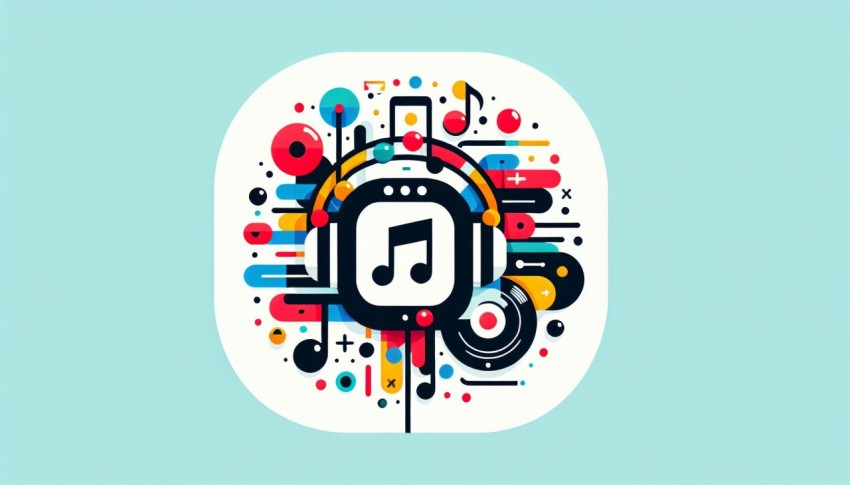 แอปเพลง Music App พื้นหลังขาว  graphic white background