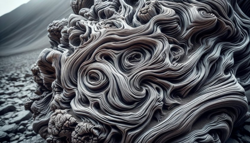 Zoom in to see the texture of gray, twisted, dry wood.