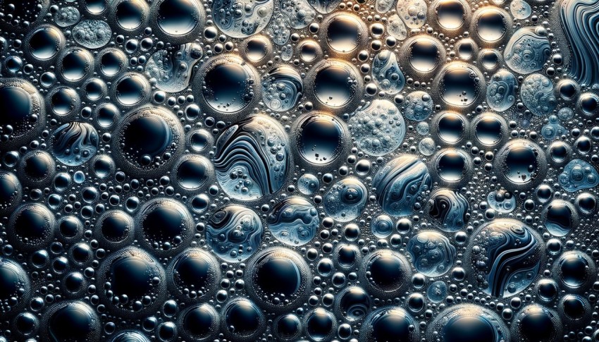 Macro photography of water details: A close-up look at bubbles, textures, and patterns.