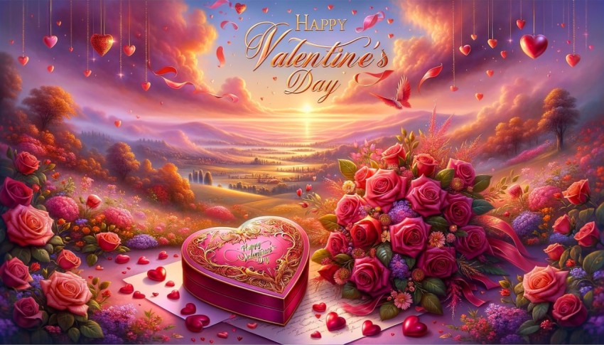 Valentine's Day festival backdrop images.