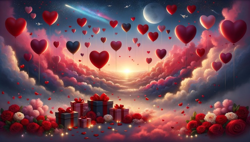 Valentine's Day festival backdrop images.