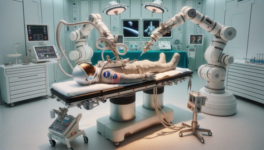 Surgical robots or robots that replace doctors on space stations.