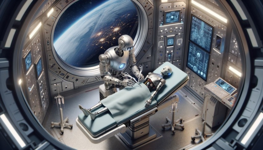 Surgical robots or robots that replace doctors on space stations.