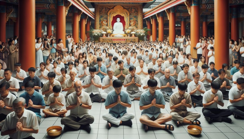 A grand merit-making event, offering alms to 30,000 monks, attended by hundreds of thousands of Thai and Myanmar Buddhists.