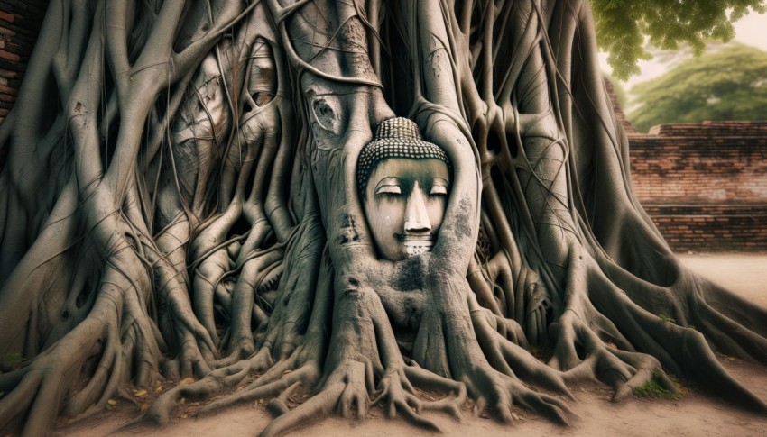 Ancient Buddha series in Ayutthaya, Thailand