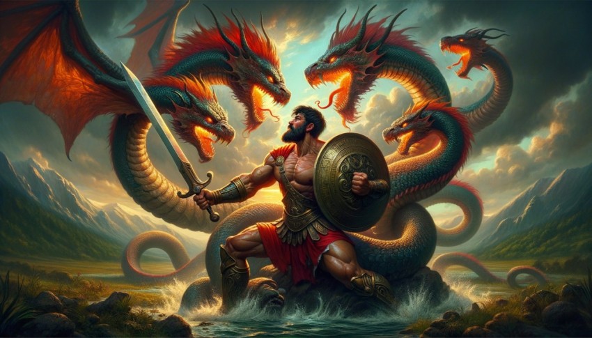 Dragons and other fearsome monsters in Greek mythology and are on the opposite side of the gods.