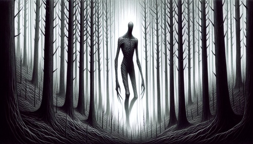 Strange beings that look like people in costume are unusual and often live in the forest.