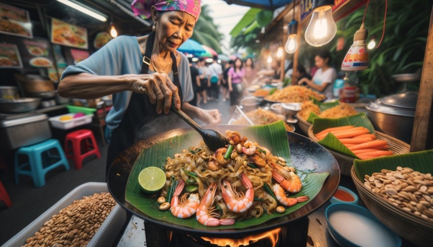 Thai food is diverse and has intense flavors, often using herbs and spices as key ingredients.