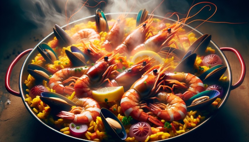 Paella is a Spanish dish that originated from the Valencia region.